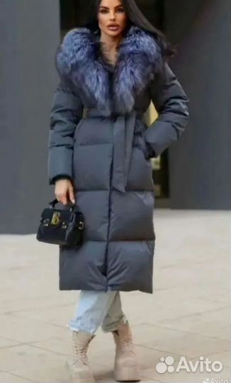 Пуховик с натуральным мехом в наличии 48-56