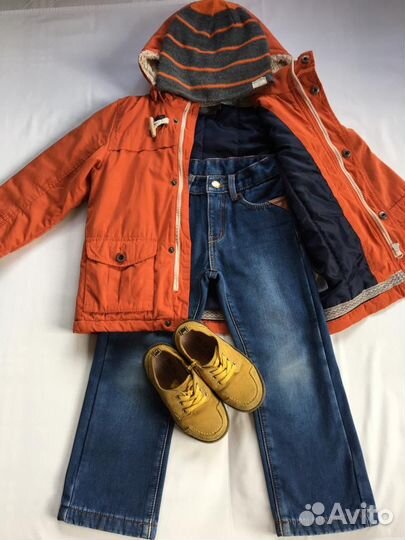 Комплект куртка утеплённая“Lindex”+джинсы+свитер