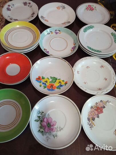 Тарелки и блюдца разных размеров,Дулево,лфз,Корея