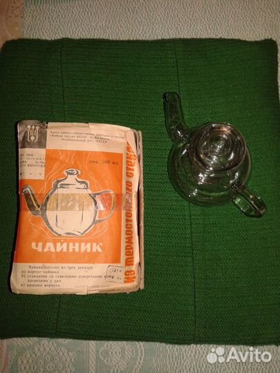 Чайник заварочный стеклянный, сахарница, графин