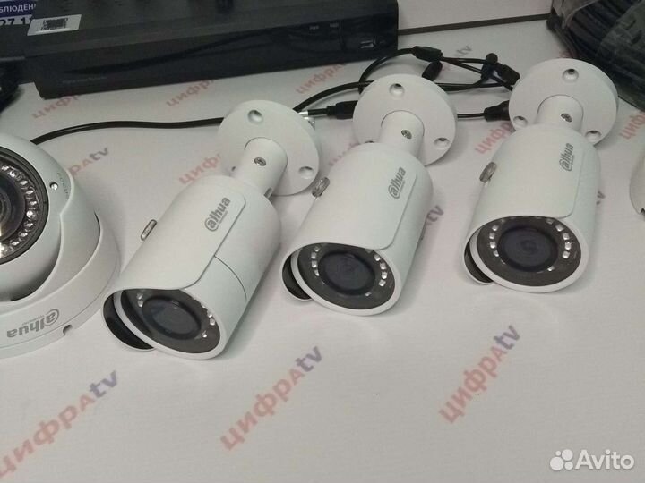 Полный к-т уличного видеонаблюдения 6 камер