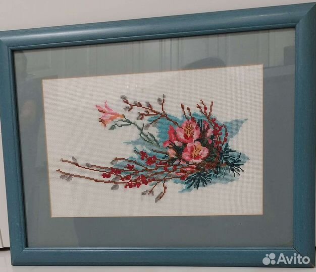 Картина вышитая крестом ручная работа