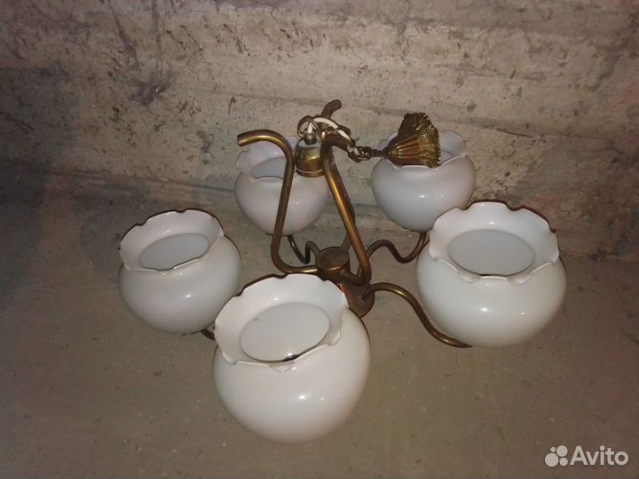 Люстра 5-ти рожковая бронзовая