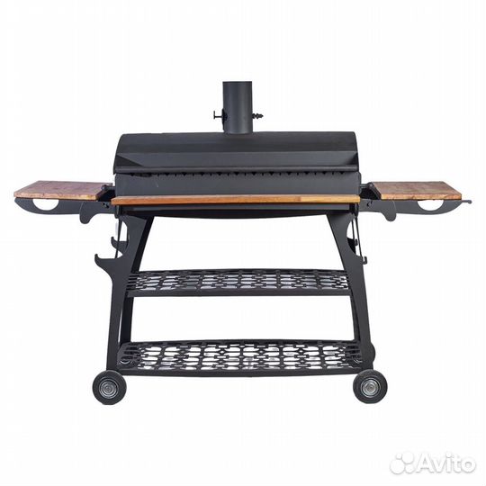 Мангал гриль барбекю С19 на колесах с полками 4мм