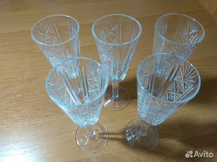 Хрустальные бокалы и рюмки СССР