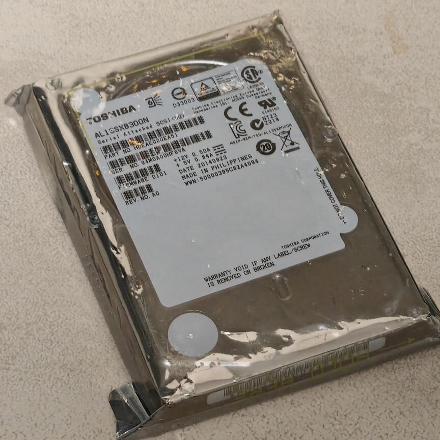 [AL13SXB300N] Жесткий Диск 2.5" Toshiba 300 Гб Sas 2.0 Al13sxb300n