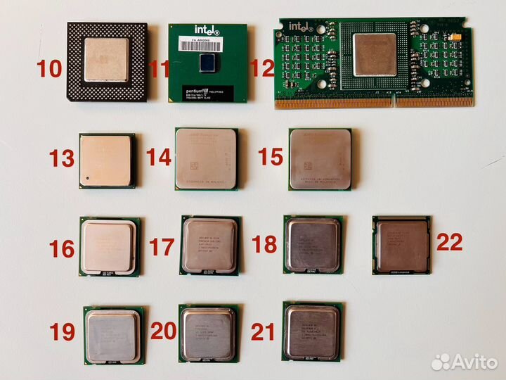 Ретро процессоры Intel AMD