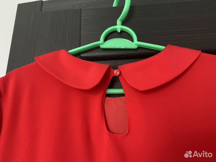 Женское платье красное футляр 48-50