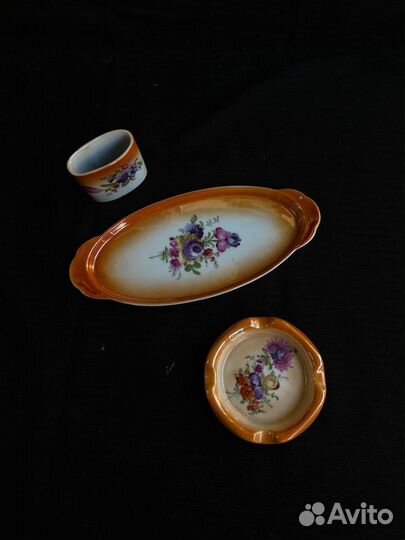 Курительный набор Чехословакия винтаж ретро фарфор