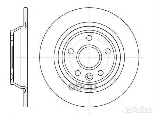 Диск тормозной задний 6116700 Remsa