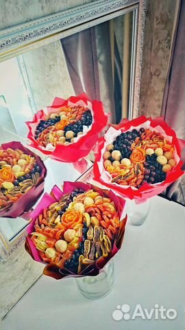 Съедобные букеты,букеты из сухофруктов и конфет