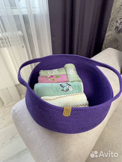 Корзина для хранения хлопковая