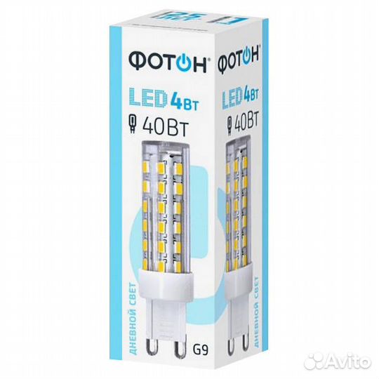 Лампа светодиодная фотон LED JCD 4Вт G9 4000K капс