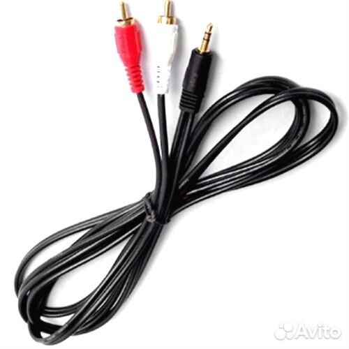 Аудио кабель 2RCA штекер — 3.5мм штекер 2 метра