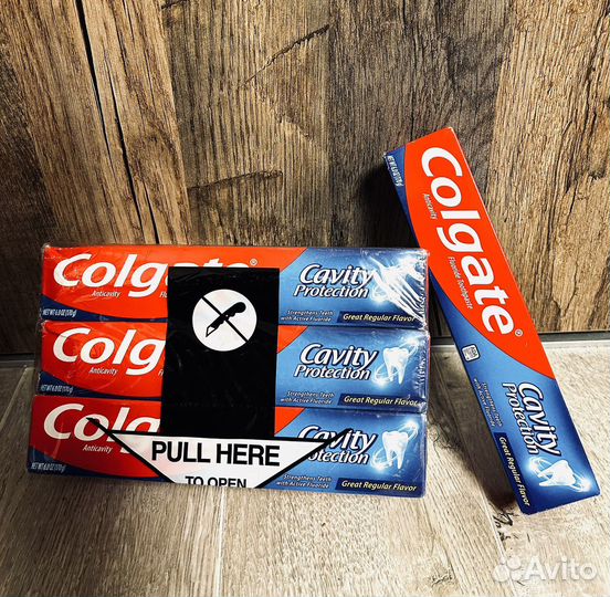Зубная паста 4 штуки colgate cavity protection США