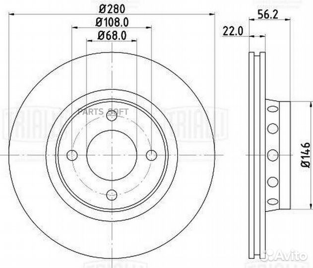 Диск торм. Audi 80 (91)