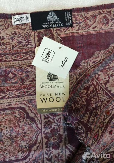 Новый шарф шерсть Woolmark