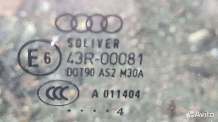 Стекло задней правой двери А6 С5 универсал