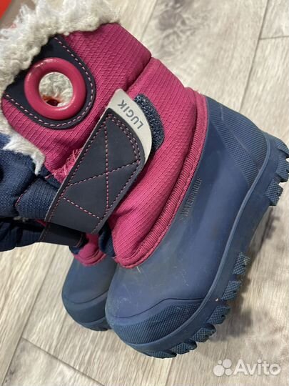 Сапоги утепленные для девочки 22-23 размер