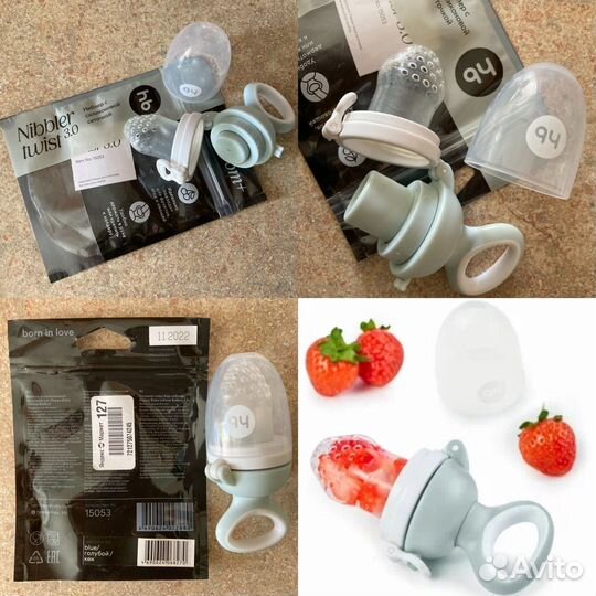 Первая бутылочка-поильник Nuk, ниблер Happy baby