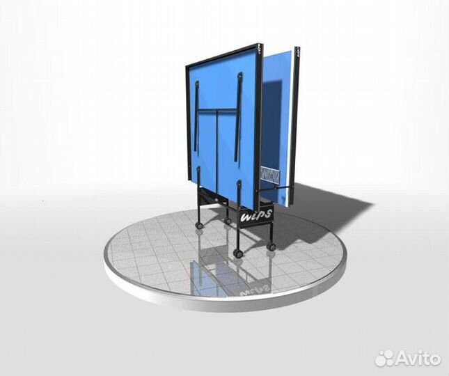 Теннисный стол wips ст-пру с встроенной сеткой