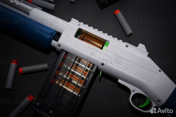 Дробовик игрушечный с мягкими пулями Nerf бластер