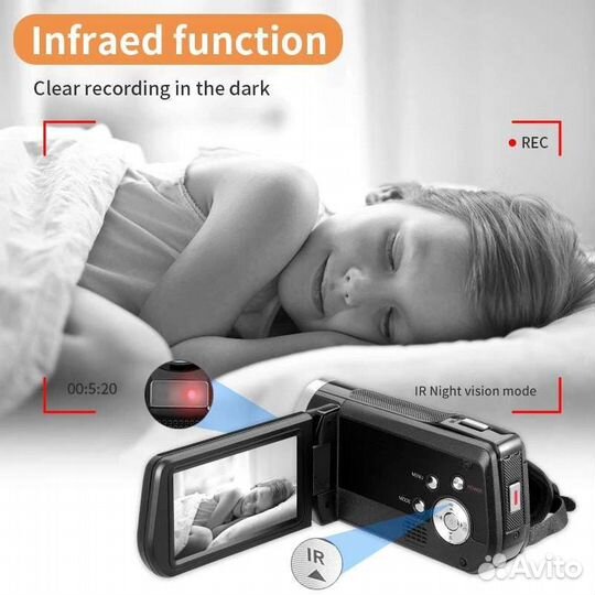 Камера ordro HDR-AC2 Mini Digital 4K Camcorder