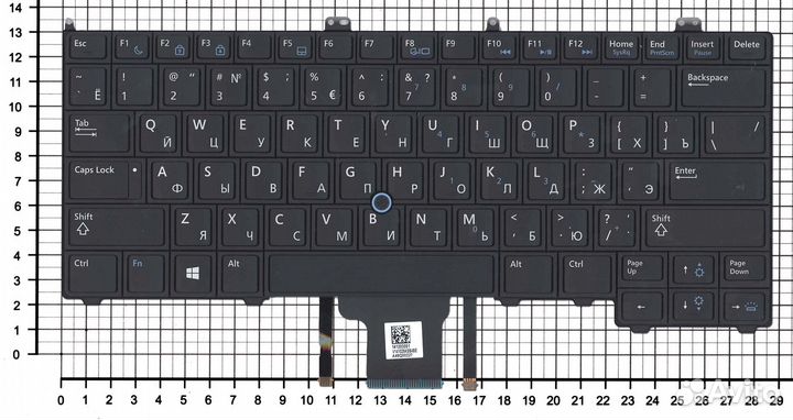 Клавиатура для ноутбука Dell Latitude E7440 черная