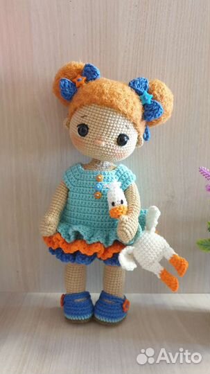 Кукла ручной работы. Кукла вязаная