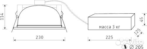 Светильник DLH 150 мгл RX7s круглый неповоротный