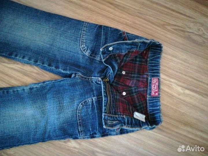 Джинсы для девочки теплые