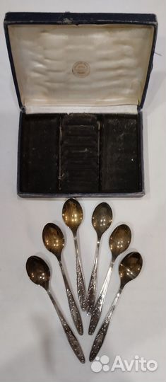 Наборы мельхиоровых ложек по 6 штук