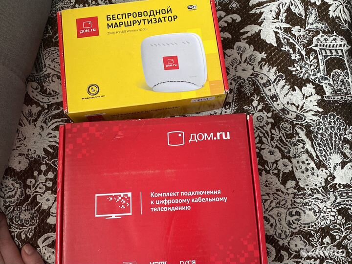 Роутер + тв приставка дом ру