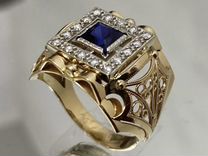 Золотое кольцо мужское перстень