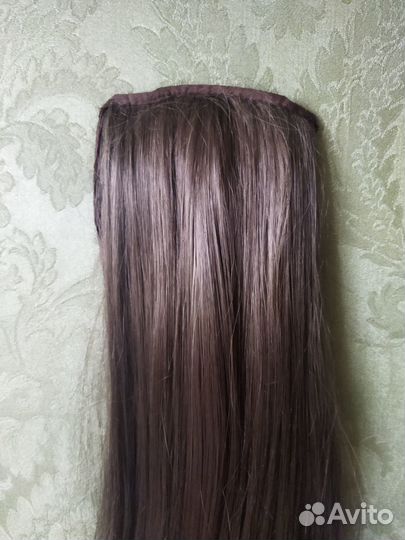 Хвост накладной русый длинный