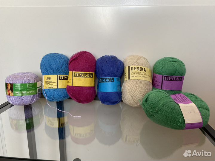 Пряжа СССР шерсть хлопок вискоза