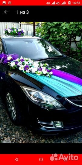 Свадебные украшения на машину