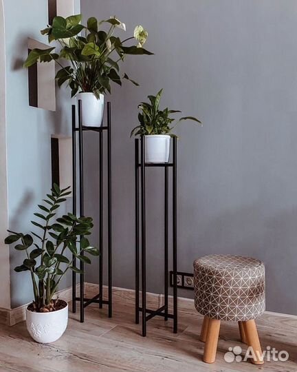 Подставка для цветов напольная лофт