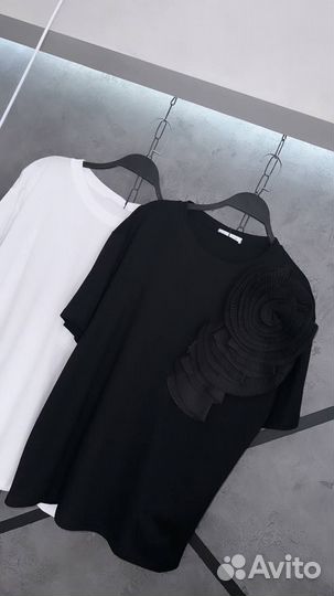 Футболки в стиле Оверсайз с 3D цветком44/50