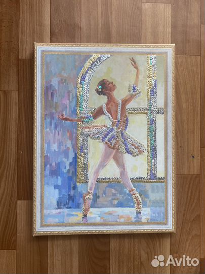 Картина балерина пайетками