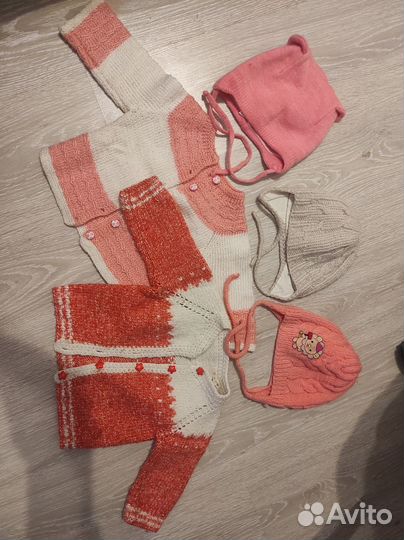 Вязаная одежда пакетом на ребёнка 6-12 месяцев