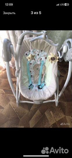 Детские электронные качели для новорожденных