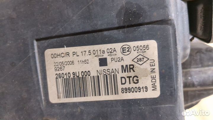 Фара (передняя) правая Nissan Note E11, 2006