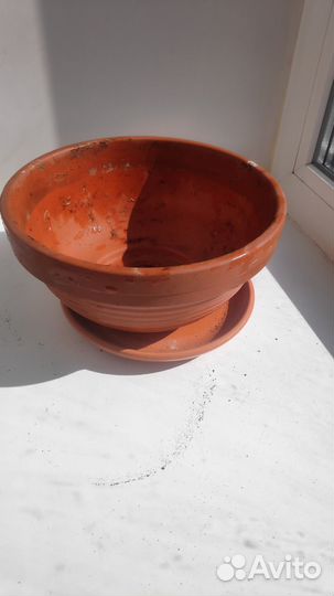 Горшки керамика и пластик