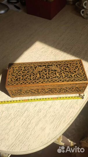 Шкатулка деревянная старинная