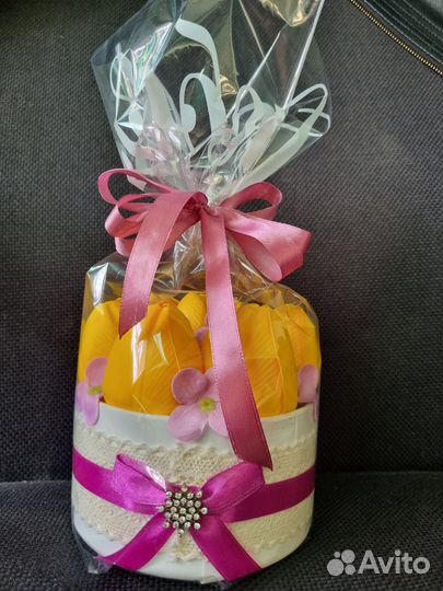 Букет тюльпанов из мыла