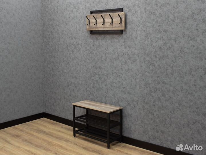 Вешалка и обувница в стиле лофт