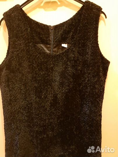 Вечернее платье из искуств. каракульчи с переливом