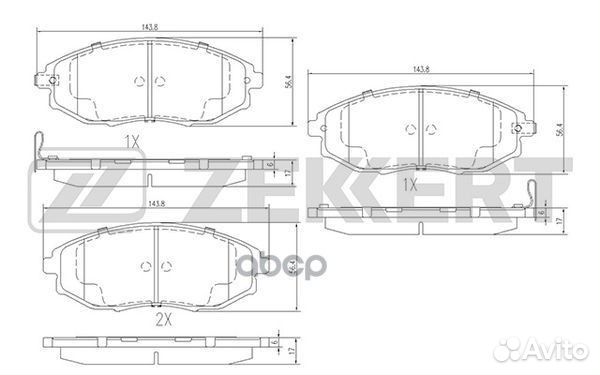 Колодки торм. диск. передн. Chevrolet Epica (KL