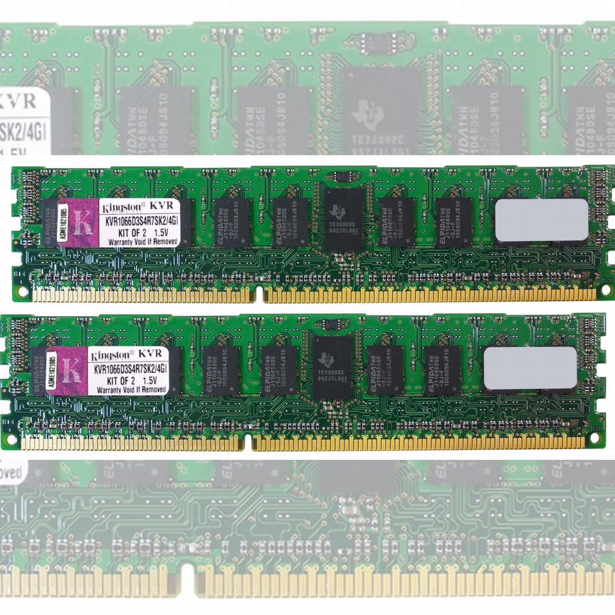 [KVR1066D3S4R7SK2/4G] Оперативная Память Kingston Kvr1066d3s4r7sk2/4g